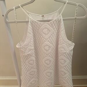 Lilly Pulitzer White Cropped Tank Top